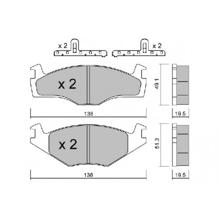 Jeu de quatre plaquettes de...