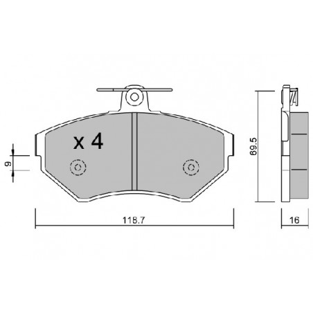 Jeu de quatre plaquettes de...