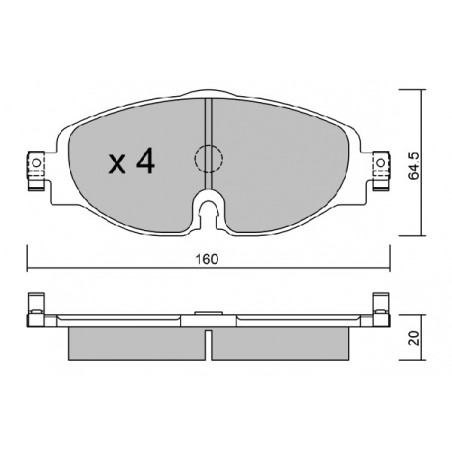 Jeu de quatre plaquettes de...