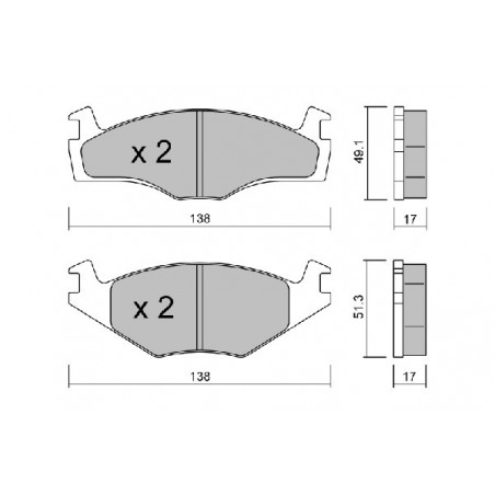 Jeu de quatre plaquettes de...