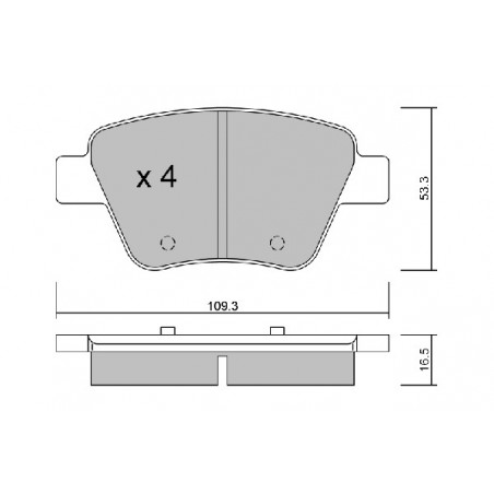 Jeu de quatre plaquettes de...