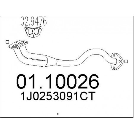 Tuyau d'échappement MTS
