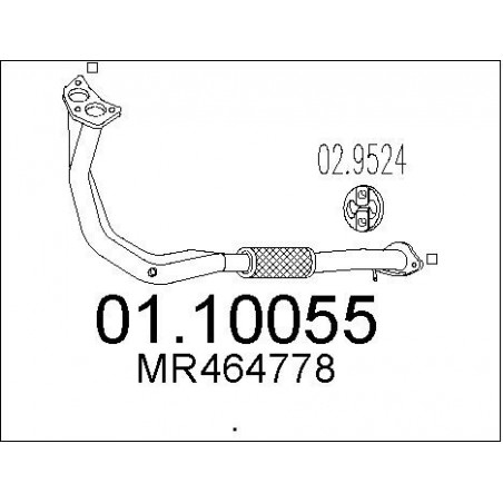Tuyau d'échappement MTS