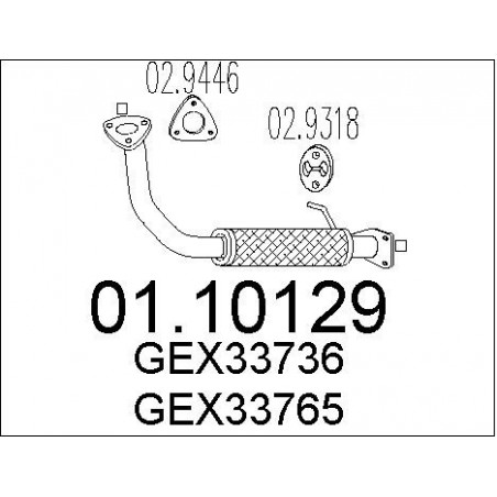 Tuyau d'échappement MTS