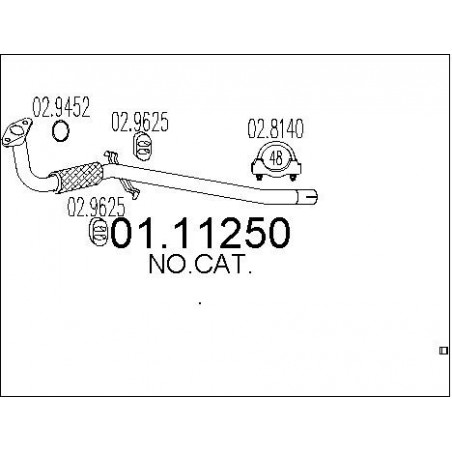 Tuyau d'échappement MTS
