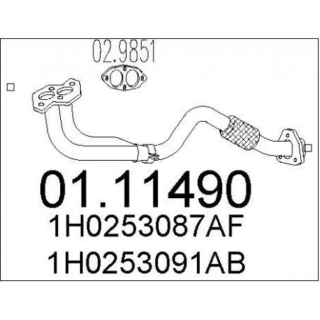 Tuyau d'échappement MTS