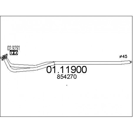 Tuyau d'échappement MTS