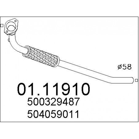 Tuyau d'échappement MTS