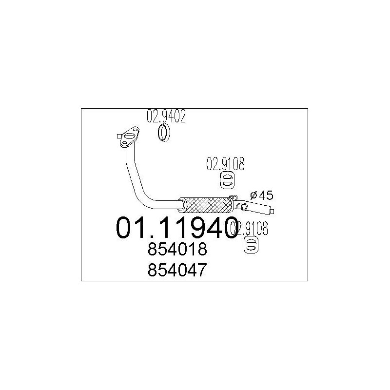 Tuyau d'échappement MTS