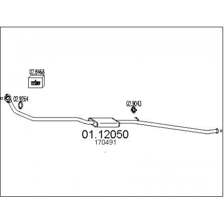 Tuyau d'échappement MTS