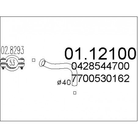 Tuyau d'échappement MTS