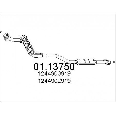 Tuyau d'échappement MTS