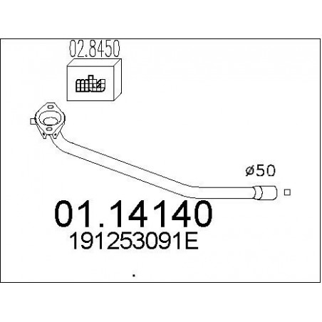 Tuyau d'échappement MTS