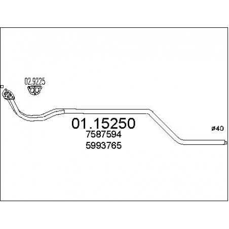 Tuyau d'échappement MTS