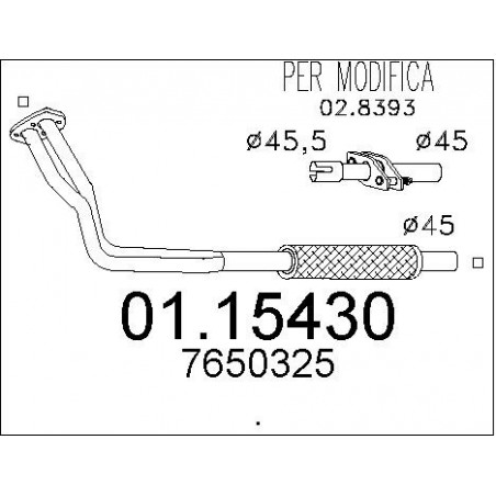 Tuyau d'échappement MTS
