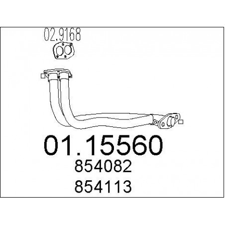 Tuyau d'échappement MTS