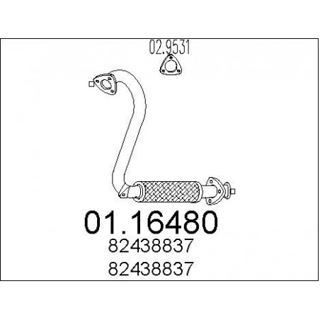 Tuyau d'échappement MTS