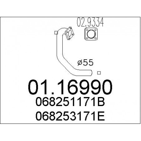 Tuyau d'échappement MTS