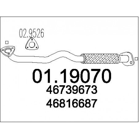 Tuyau d'échappement MTS