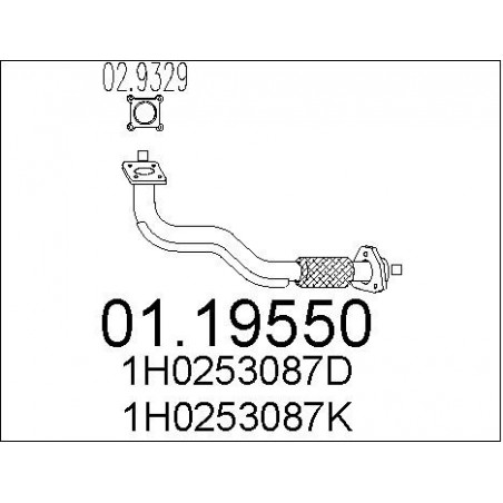 Tuyau d'échappement MTS