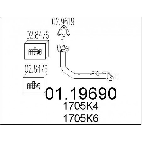 Tuyau d'échappement MTS