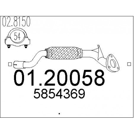 Tuyau d'échappement MTS