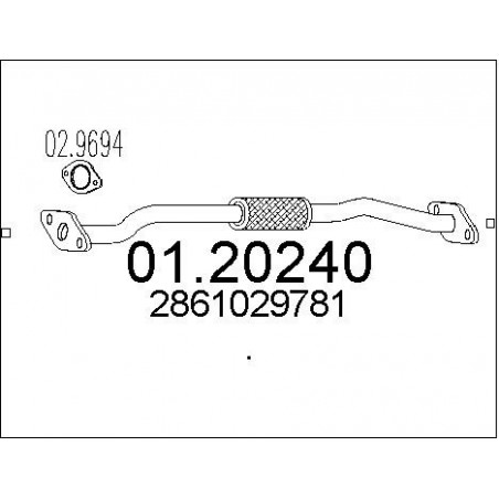 Tuyau d'échappement MTS