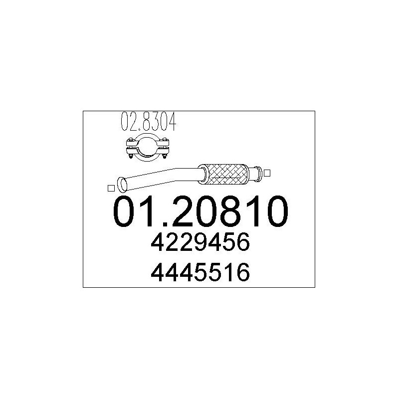 Tuyau flexible (échappement) MTS