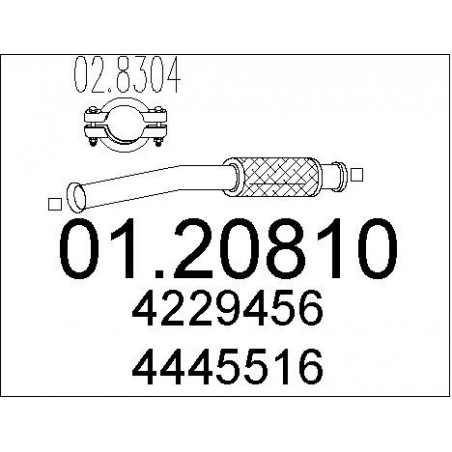 Tuyau flexible (échappement) MTS