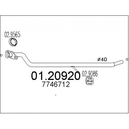 Tuyau d'échappement MTS