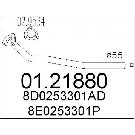 Tuyau d'échappement MTS