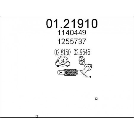 Tuyau d'échappement MTS