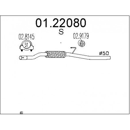 Tuyau d'échappement MTS
