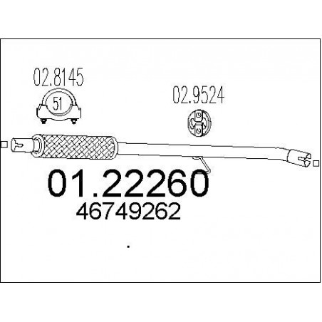 Tuyau d'échappement MTS