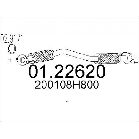 Tuyau d'échappement MTS