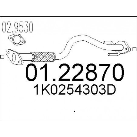 Tuyau d'échappement MTS