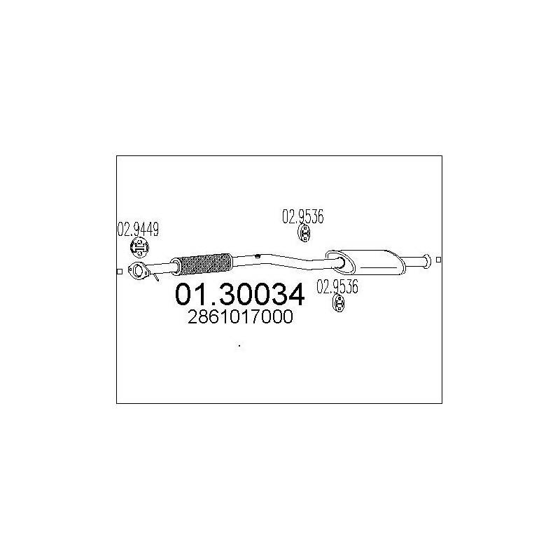 Silencieux avant MTS