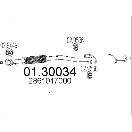 Silencieux avant MTS