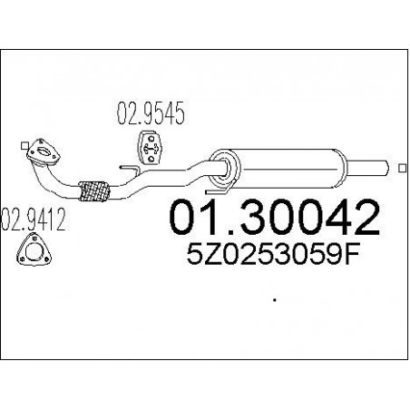 Silencieux avant MTS