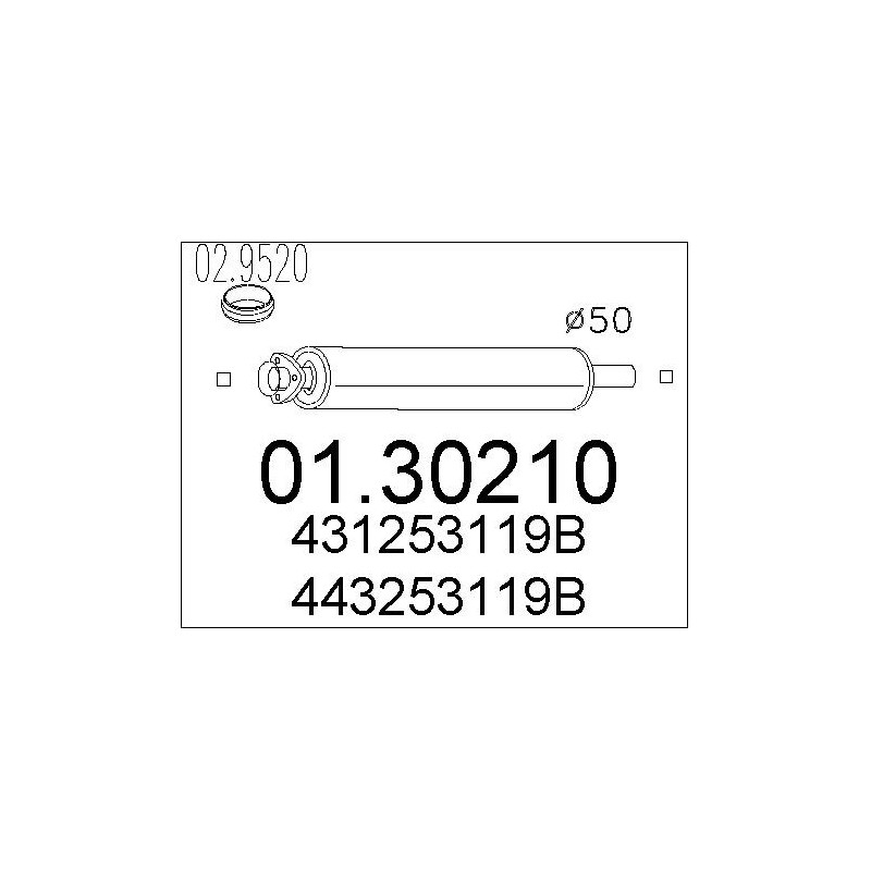 Silencieux avant MTS