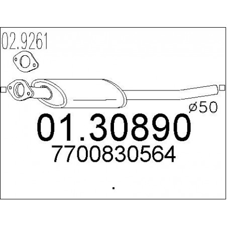 Silencieux avant MTS