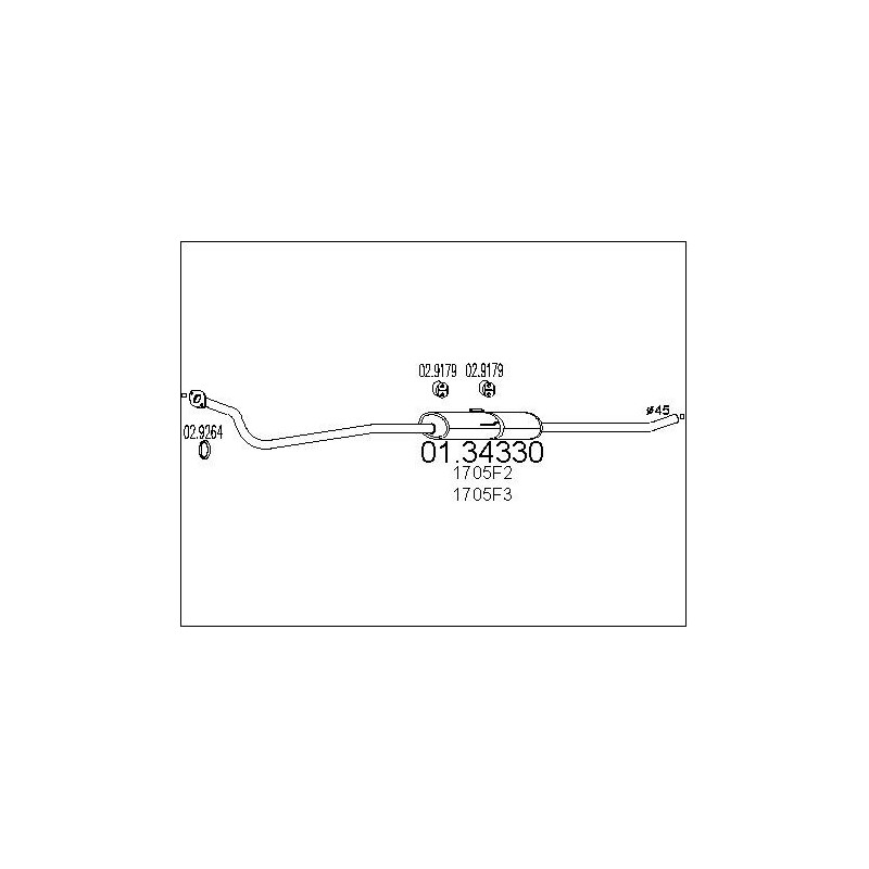 Silencieux avant MTS