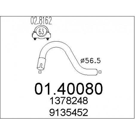 Tuyau d'échappement MTS