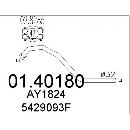 Tuyau d'échappement MTS