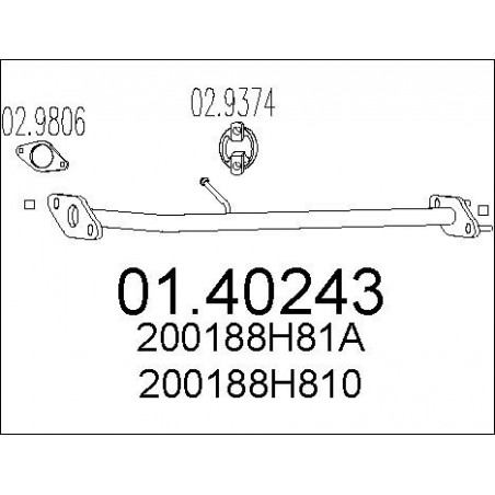 Tuyau d'échappement MTS