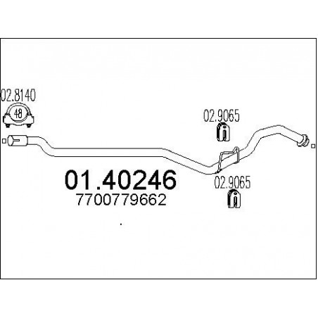 Tuyau d'échappement MTS