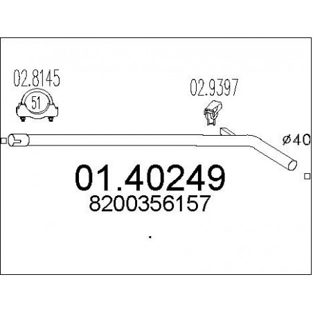 Tuyau d'échappement MTS