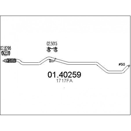 Tuyau d'échappement MTS