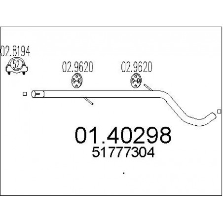 Tuyau d'échappement MTS