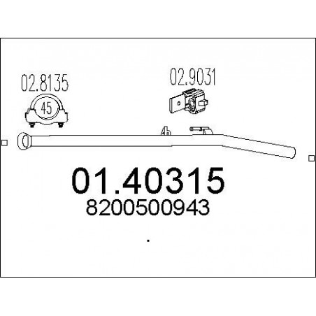 Tuyau d'échappement MTS